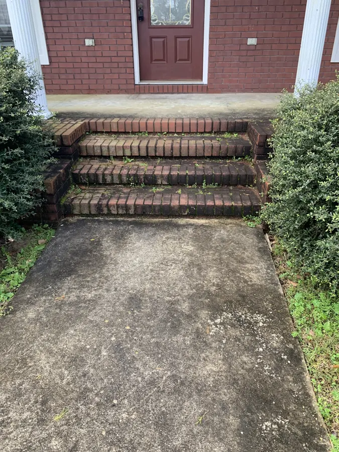 Brick steps and walkway