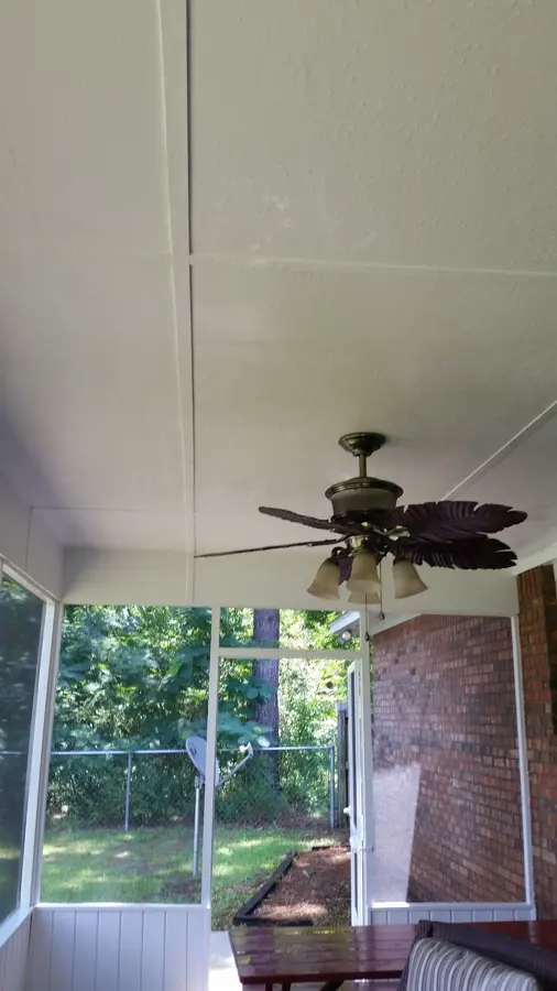 Clean porch ceiling